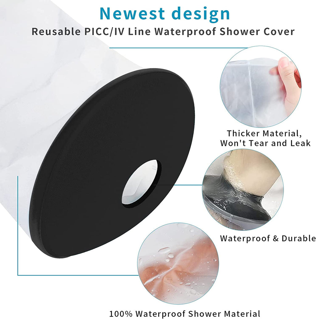 Yunnyp Knee Cast Cover for Shower, Waterproof Bandage and Cast Protector for Knee Replacement Surgery, Wound, Burns Watertight Protection Reusable