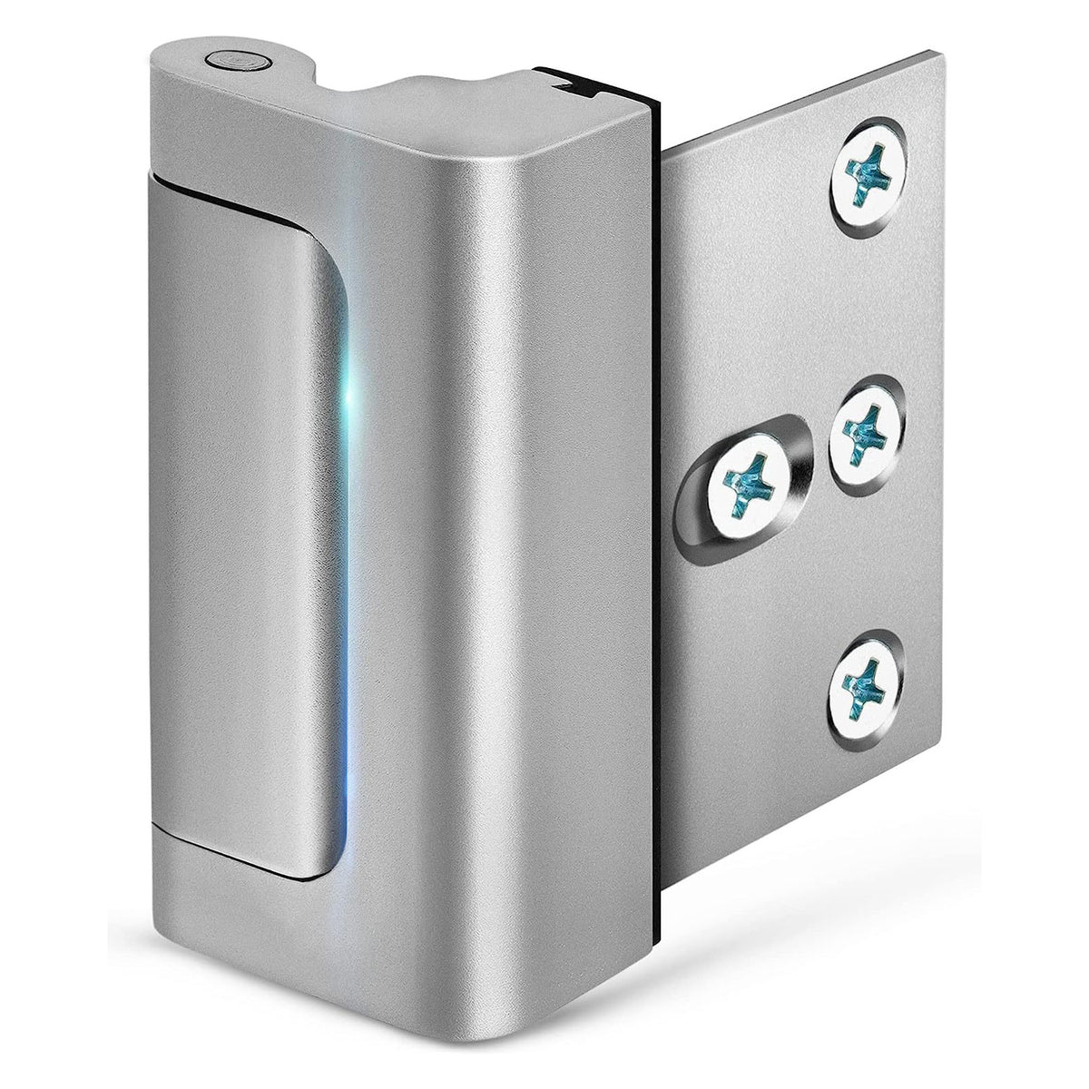 Yunnyp 2 Pack Door Reinforcement Lock for Kids Safety Withstand 800lbs Door Latch Lock, Add a Door Security Lock- Silver Extra Door Lock with 8 Screws Prevents Unauthorized Entry