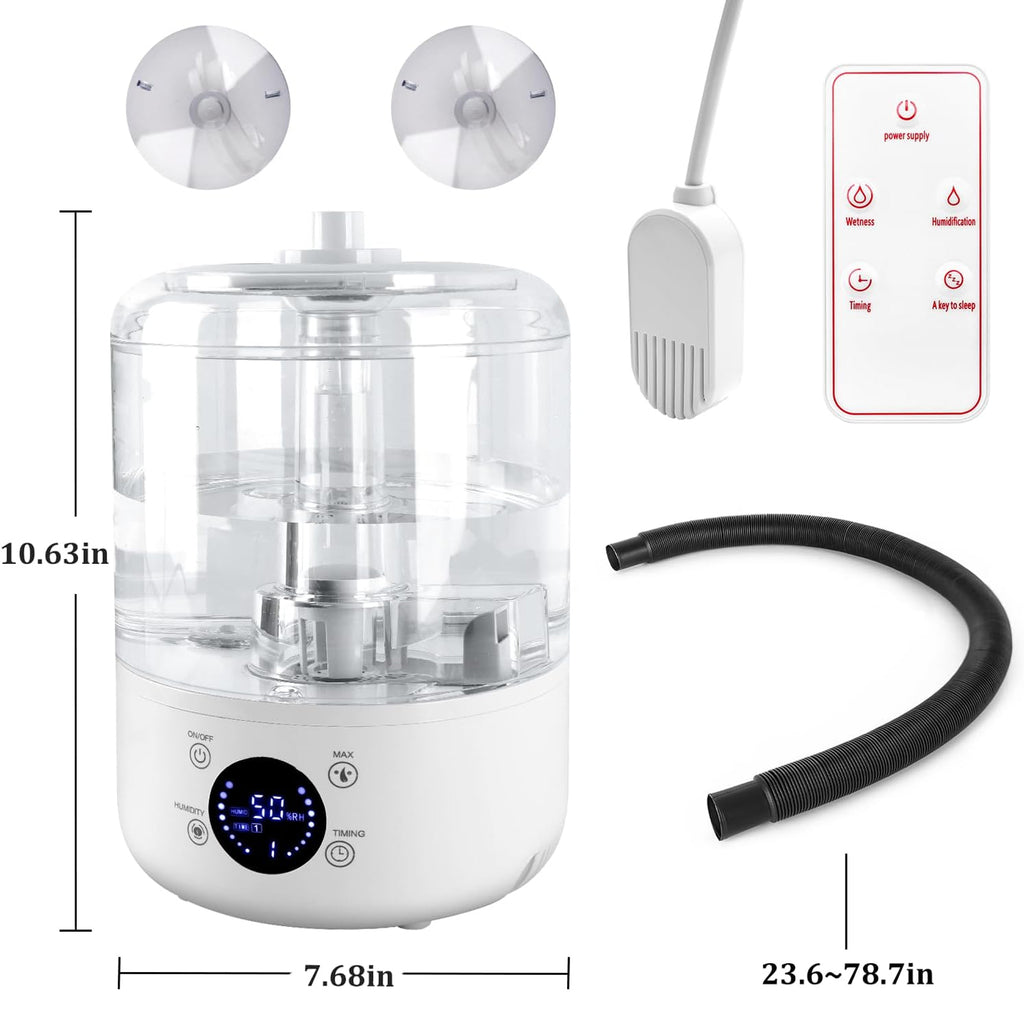 Petyoung Reptile Humidifier, 4L Reptile Fogger with Humidity Control Sensor, Timer & 3 Adjustable M