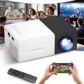 Yunnyp Mini Projector 1080P Portable Projector, Small Movie Proyector for Home Theater/Car Cinema, Support Audio/USB/AV/TF for PS4 Laptop TV