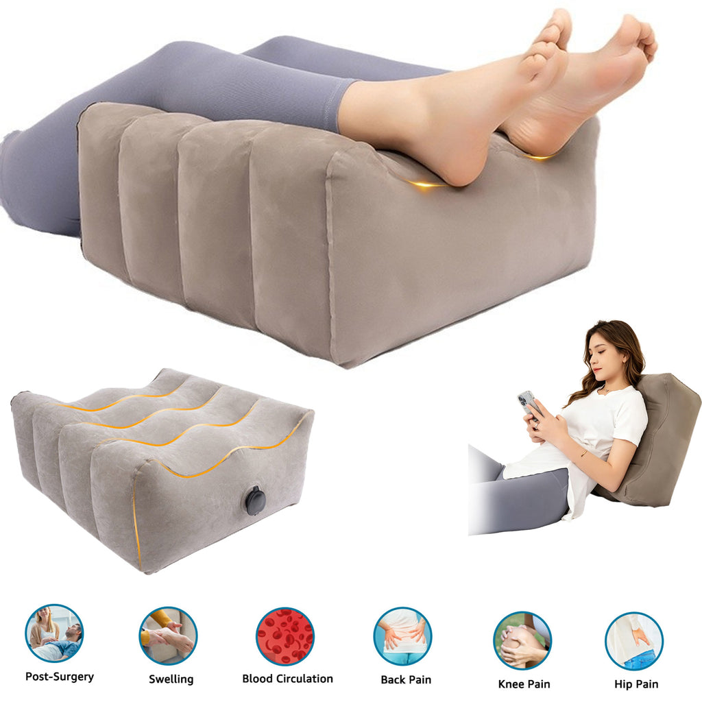 Yunnyp Leg Elevation Pillow, Inflatable Portable Wedge Pillow, Improve Blood Circulation and Reduce Swelling, Use During Recovery from Surgery and Injury, Rest with Elevated Feet, Pregnant Women