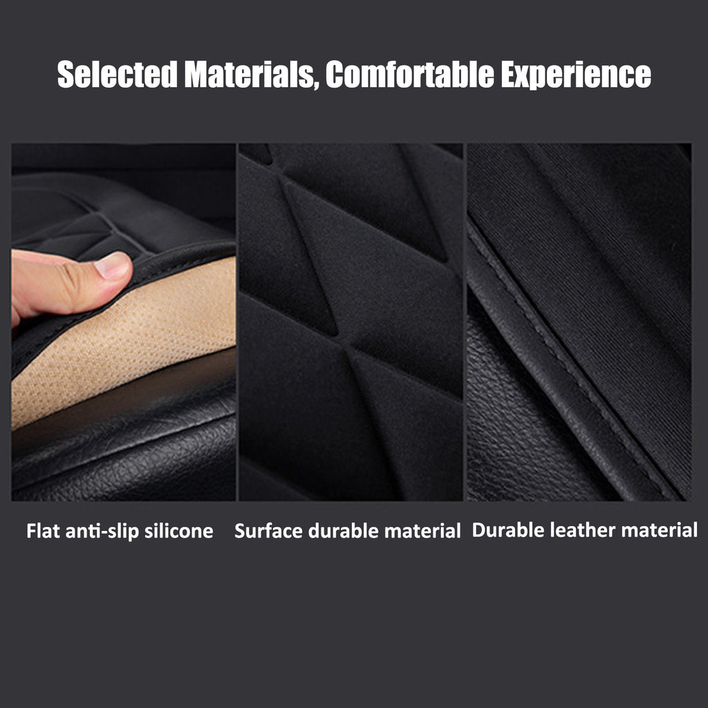 HQinX Heated Car Seat Cushion,Adjustable Temperature, PU Leather,with Thermostat and Overheat Protection,for Cars Trucks Vans SUV - Black