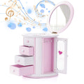 Yunnyp Girls Musical Jewelry Box,Cute Kids Necklace Storage Cas for Little Girl Toddler Children Jewelry Organizer Box Gift Child Music Jewelry Box