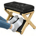 Petyoung Foot Rest Under Desk, Ergonomic Wooden Footrests, with Non-Slip Rubber Stepping Surface, for Home Office