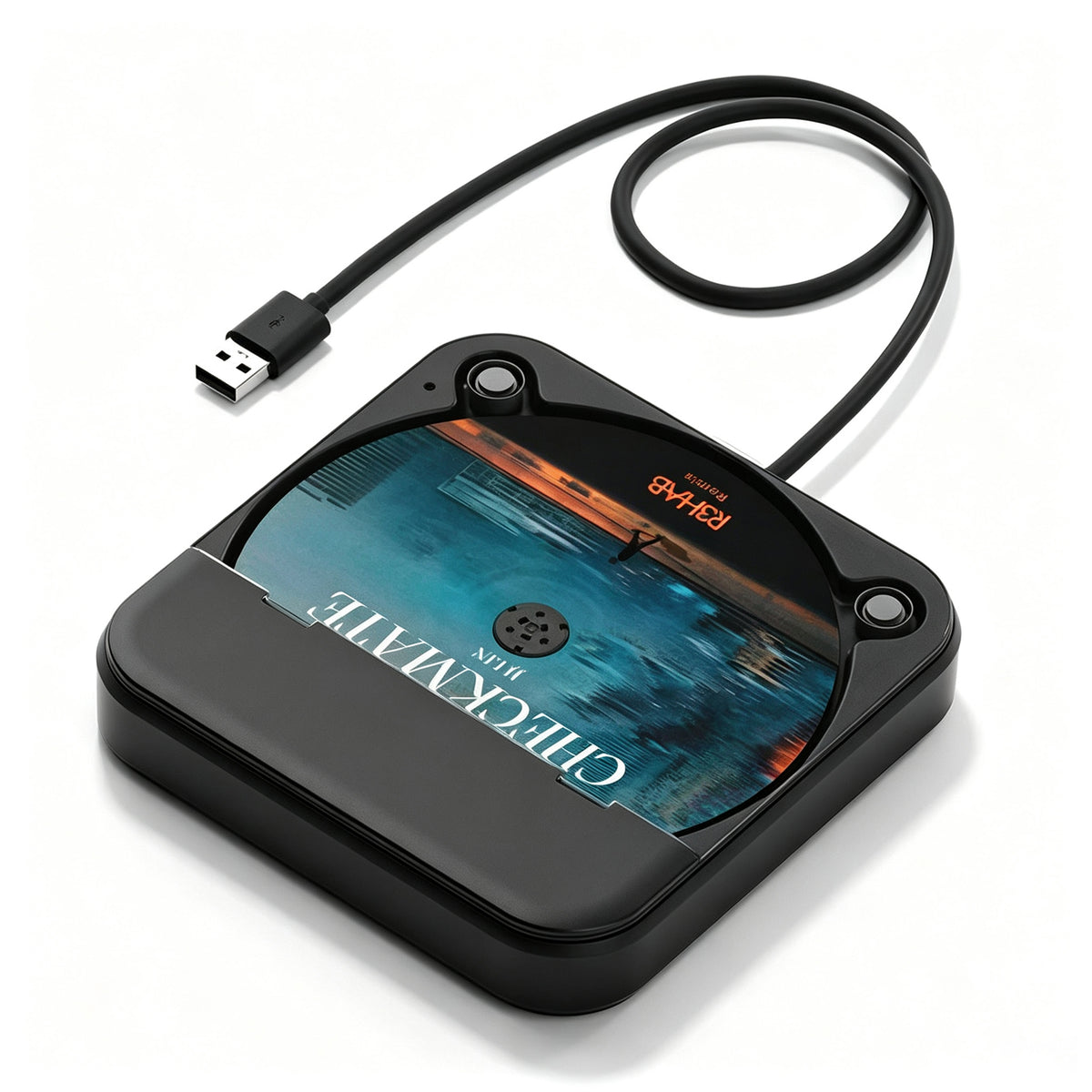 Petyoung Portable Car CD Player with USB/AUX, External CD Player for Car Stereo, Fits for Vehicles Without CD Player, Compact Discman for Laptop