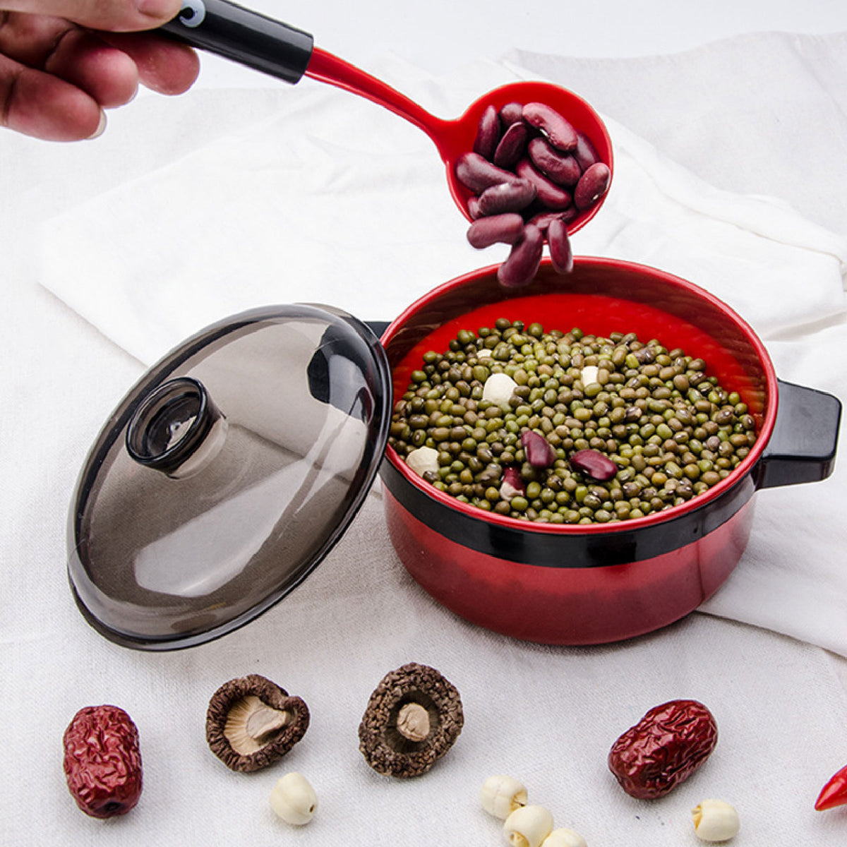 Yunnyp 61pcs Kitchen Cooking Toy Set Kids Pretend Play Toy Simulation Kitchen Utensils Food Cookware Pot Pan