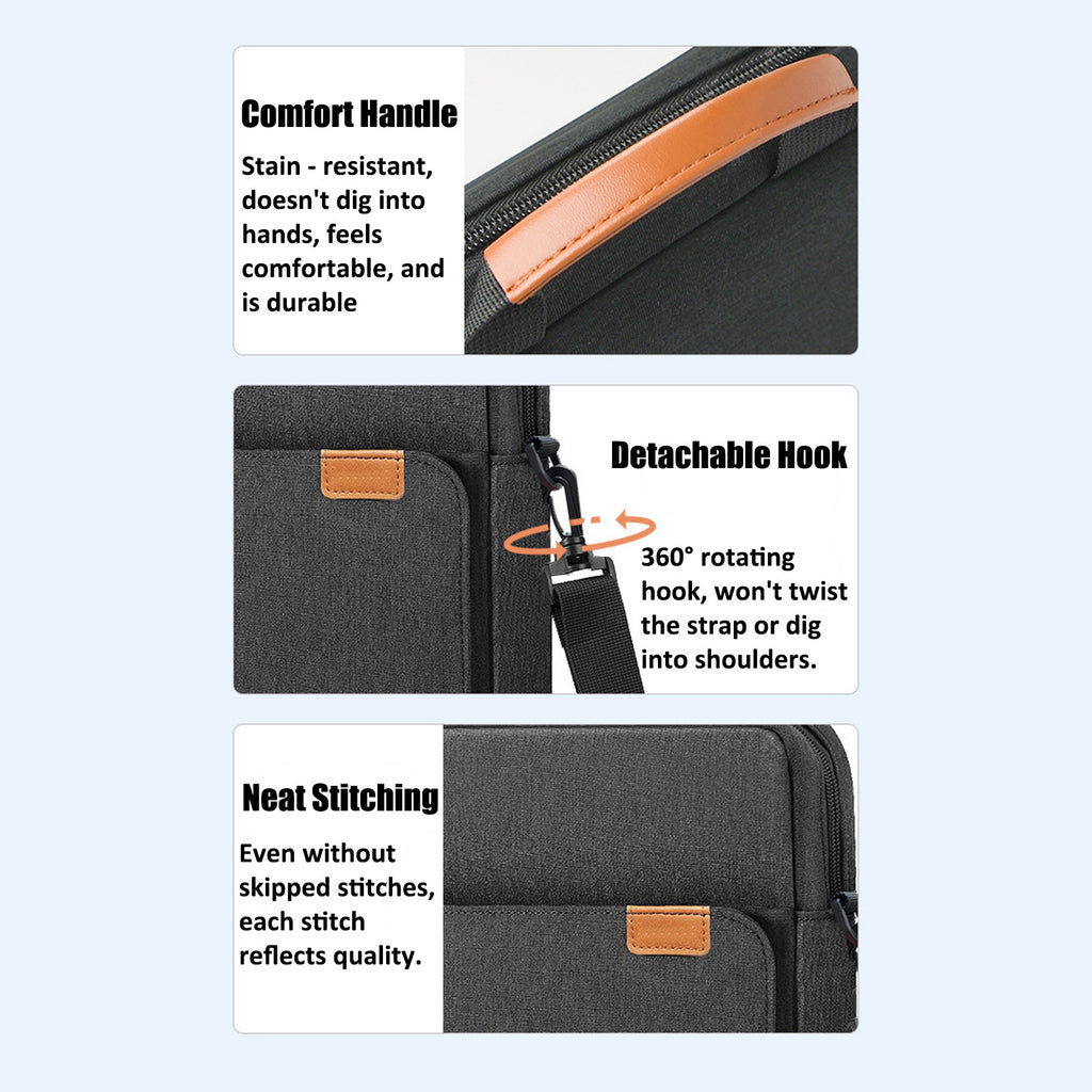 Petyoung 9-11" Tablet Sleeve Bag Case with Shoulder Strap for iPad 10.2 2021-2019, iPad 10th 2022, iPad Air 5/4 10.9, iPad Pro 11 2022-2018, Galaxy Tab S9/S8/A8/A7 2023, Pink