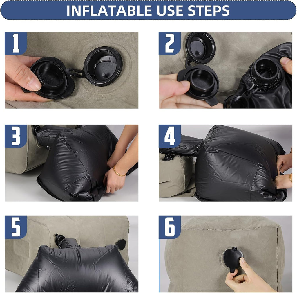 Yunnyp Leg Elevation Pillow, Inflatable Portable Wedge Pillow, Improve Blood Circulation and Reduce Swelling, Use During Recovery from Surgery and Injury, Rest with Elevated Feet, Pregnant Women