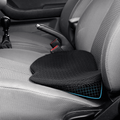 Yolispa Wedge Car Seat Cushion: Memory Foam Truck Seat Cushion for Car Seat Driver - Sciatica and Back Pain Relief for Drivers(Black)