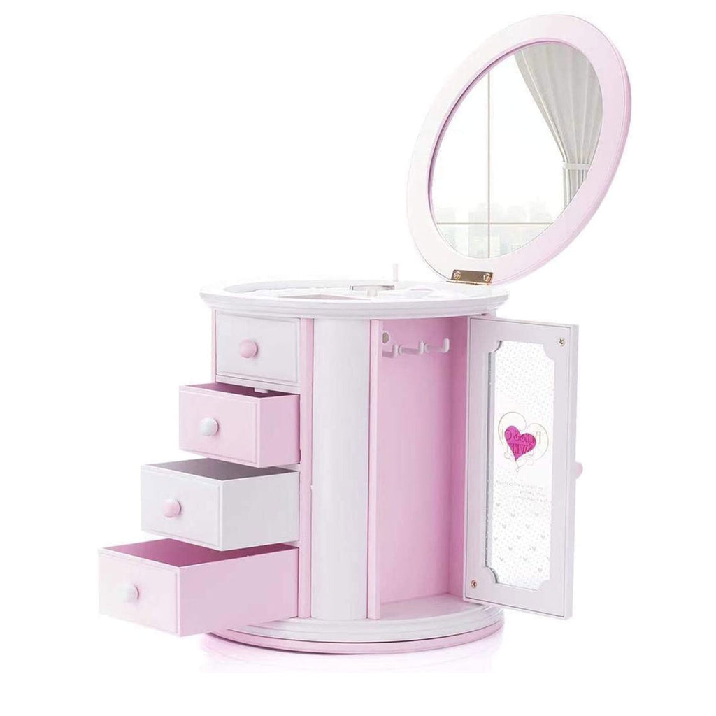 Yolispa Girls Musical Jewelry Box, 4 Layer Jewelry Storage Case,Necklace Storage Case Cute Jewelry Box for Little Toddler Jewelry Organizer Box Gift Music Jewelry Box