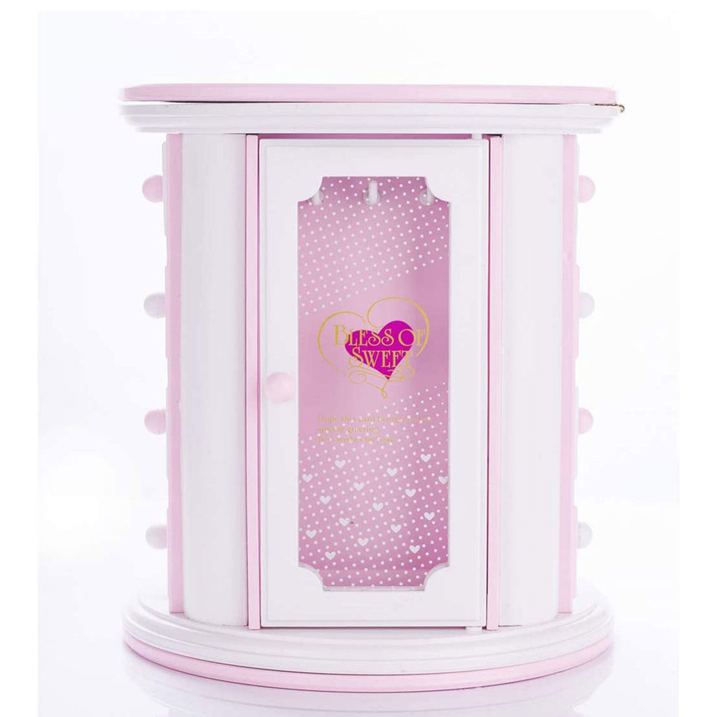 Yolispa Girls Musical Jewelry Box, 4 Layer Jewelry Storage Case,Necklace Storage Case Cute Jewelry Box for Little Toddler Jewelry Organizer Box Gift Music Jewelry Box