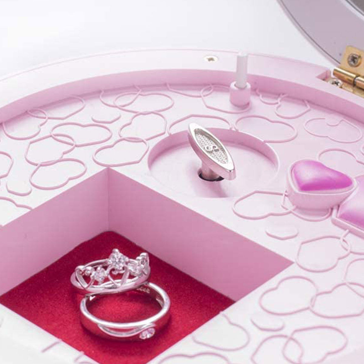 Yolispa Girls Musical Jewelry Box, 4 Layer Jewelry Storage Case,Necklace Storage Case Cute Jewelry Box for Little Toddler Jewelry Organizer Box Gift Music Jewelry Box