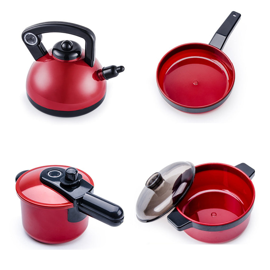 Yunnyp 61pcs Kitchen Cooking Toy Set Kids Pretend Play Toy Simulation Kitchen Utensils Food Cookware Pot Pan