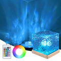 Yunnyp Night Light Projector,16 Colors Gradual Rotating with Remote Control ,Wave Night Light for Bedroom Office Restaurant Ideal Birthday Gifts for All
