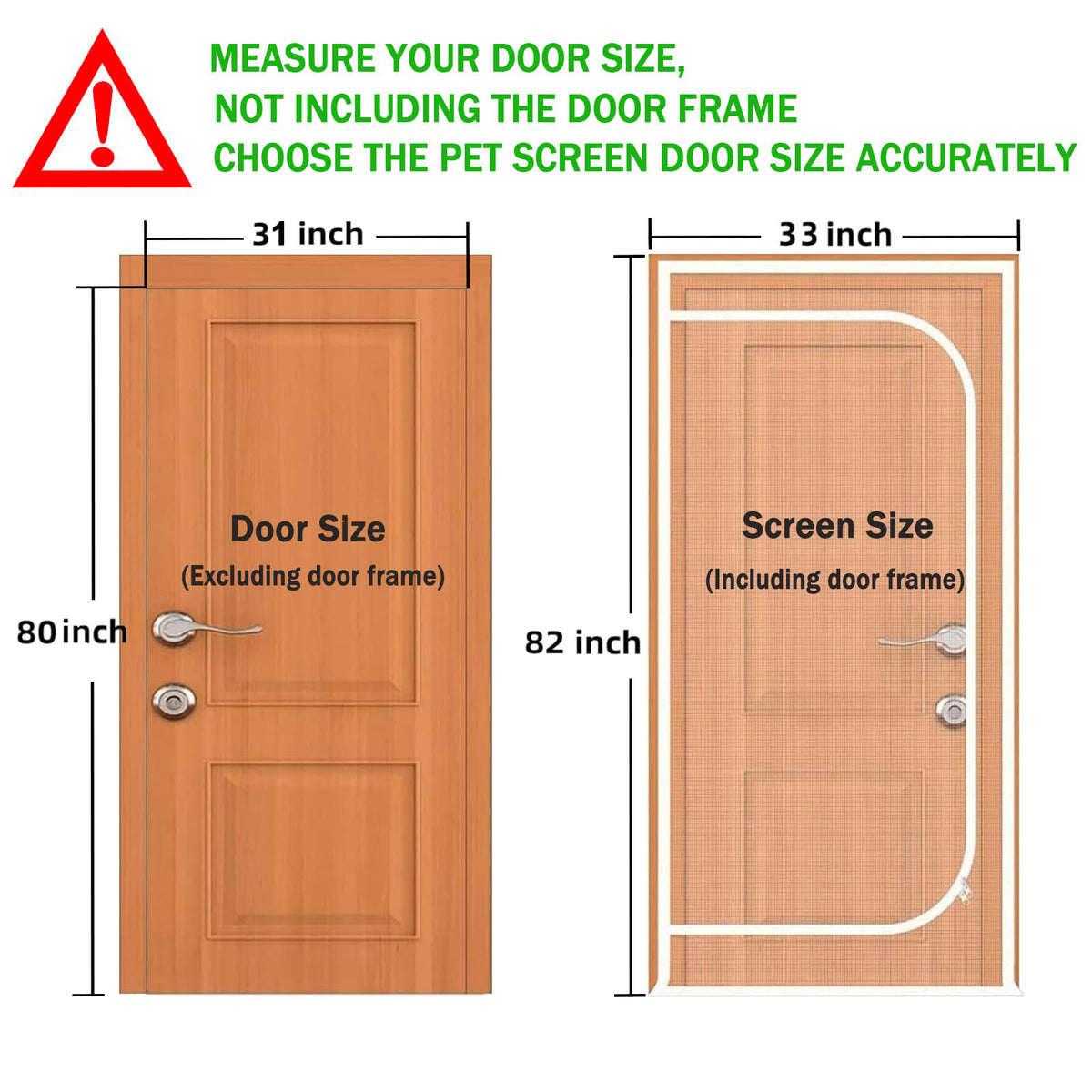 Yunnyp Reinforced Cat Screen Door, 33”X82” Cat Resistant Scratch Proof Mesh Screen Door with Zipper for Living Room,Kitchen,Bedroom, Living Room,Patio Door