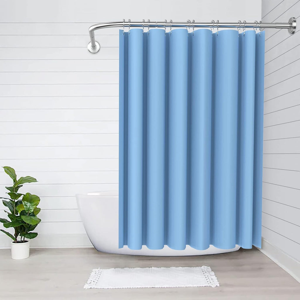 Yunnyp L-Shaped Shower Curtain Rod, Curved Shower Curtain Rod, Adjustable, Stainless Steel, No Drilling Adhesive Required, For Bathrooms, Tubs, Clothing Stores (27.5-37.4 in. X 27.5-37.4 in.)