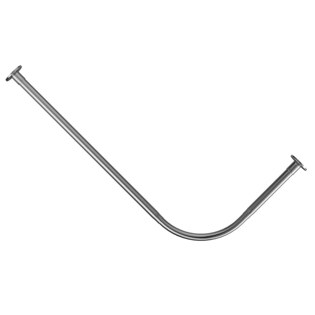 Yunnyp L-Shaped Shower Curtain Rod, Curved Shower Curtain Rod, Adjustable, Stainless Steel, No Drilling Adhesive Required, For Bathrooms, Tubs, Clothing Stores (27.5-37.4 in. X 27.5-37.4 in.)