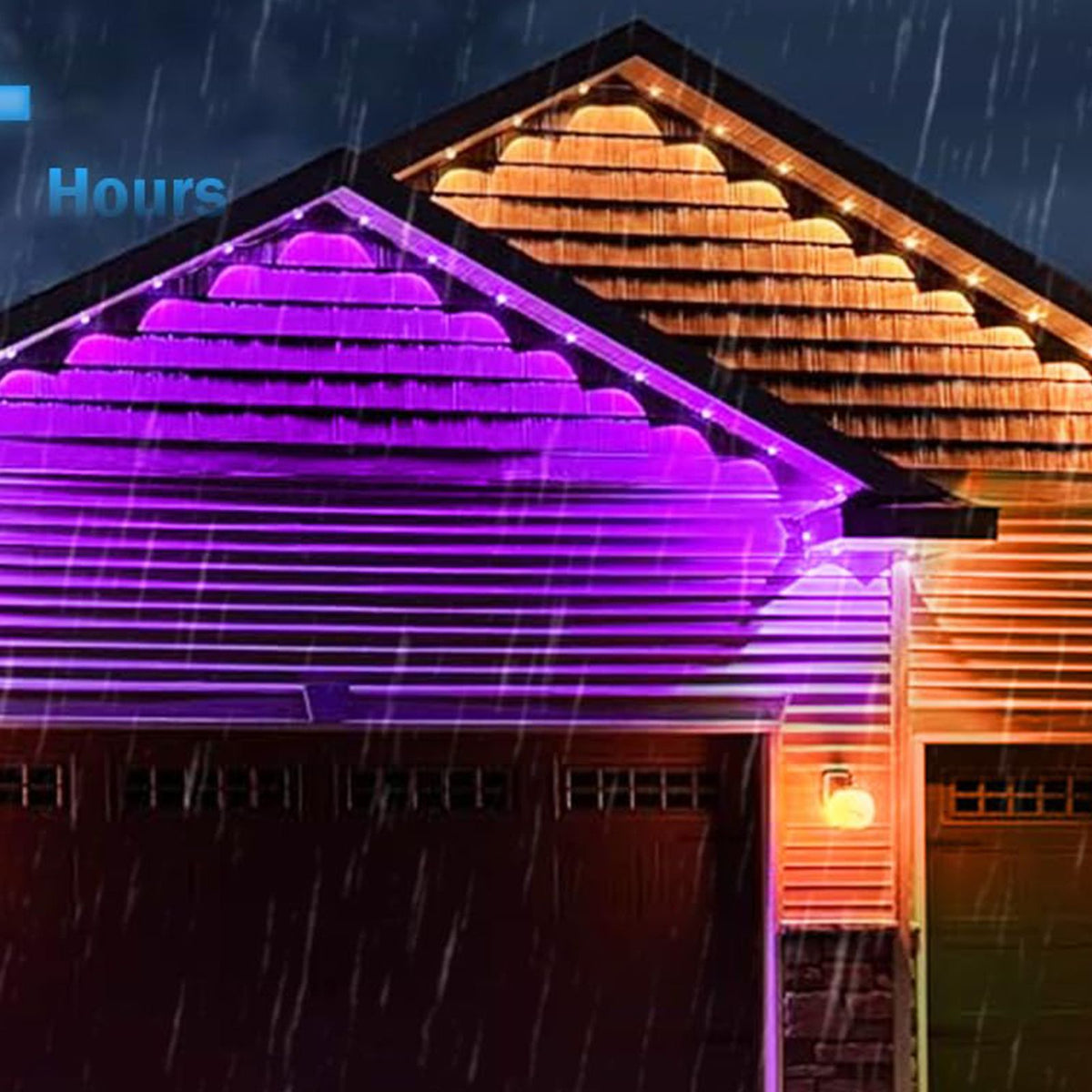 Yolispa 50FT Permanent Outdoor Lights for House, IP67 Waterproof Smart RGB Eaves String Lights with App/Remote Control, 25 RGB LED String Lights for Roof Patio Eave Party Decor