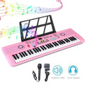 Yolispa 61 Key Keyboard Piano, Electronic Digital Piano with Built-In Speaker Microphone& Dual Speakers, Sheet Music Stand & Power Adapter, Portable Piano Keyboard for Beginners Kids & Adults