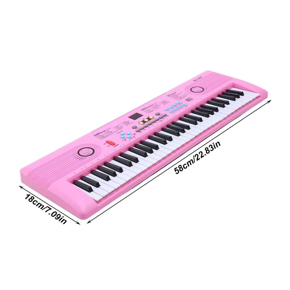 Yolispa 61 Key Keyboard Piano, Electronic Digital Piano with Built-In Speaker Microphone& Dual Speakers, Sheet Music Stand & Power Adapter, Portable Piano Keyboard for Beginners Kids & Adults