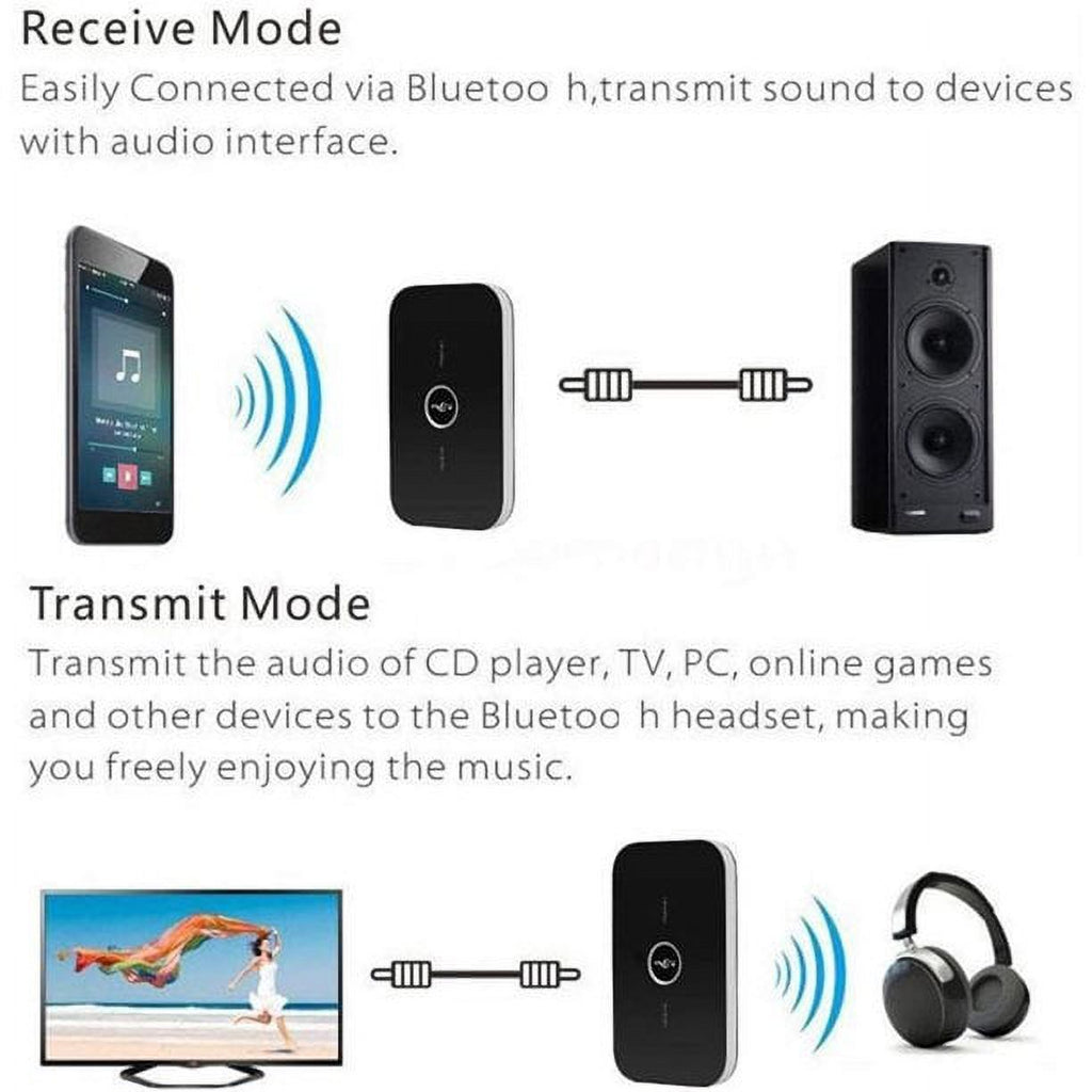 Yunnyp Bluetooth Transmitter Receiver - Bluetooth 5.0 Transmitter for TV, Wireless Audio Adapter for Home Stereo, Headphones, Speakers, Home Theater, TV, PC, Car