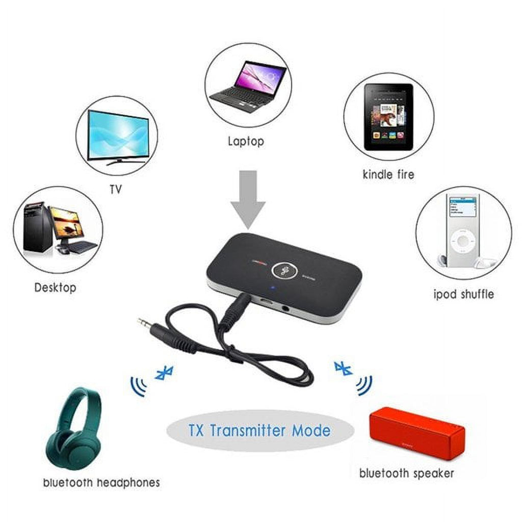 Yunnyp Bluetooth Transmitter Receiver - Bluetooth 5.0 Transmitter for TV, Wireless Audio Adapter for Home Stereo, Headphones, Speakers, Home Theater, TV, PC, Car